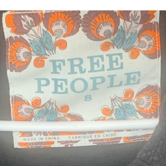 Free People Jacket 8 Black Womens Lapels Cropped Long Sleeve Preppy Minimalist - Picture 3 of 10